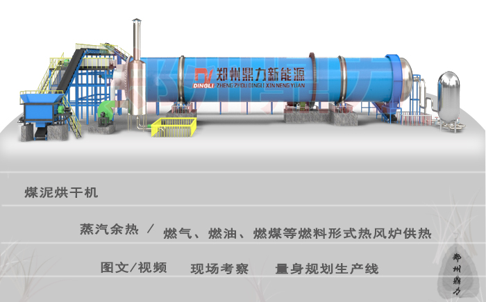 煤泥烘干機設(shè)備蒸汽余熱烘干圖