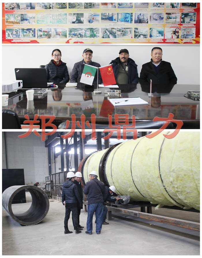 阿爾及利亞客戶考察酒糟烘干設備